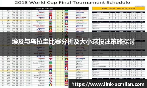 埃及与乌拉圭比赛分析及大小球投注策略探讨