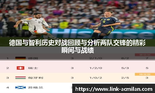 德国与智利历史对战回顾与分析两队交锋的精彩瞬间与战绩
